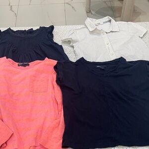 GAP Kids Navy, White, and Pink Shirt bundle size XS/S